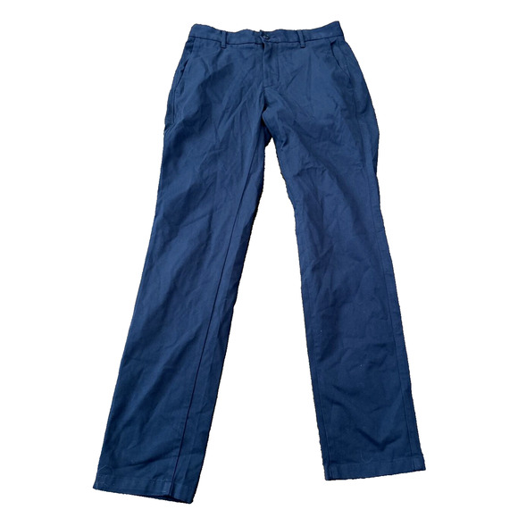 Everlane Mens 30x32 The Performance Chino Uniform Pants Navy Blue Slim Fit NWT - Picture 1 of 8